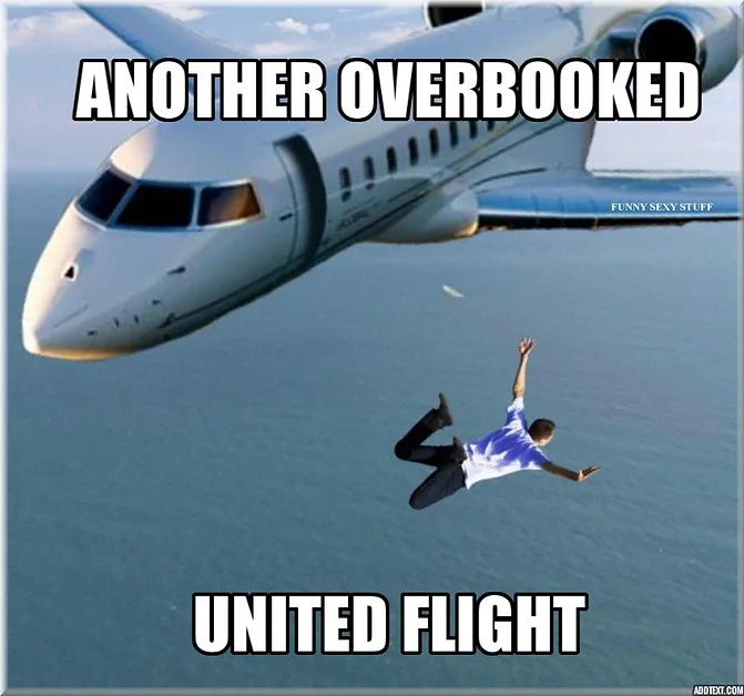 Another Overbooked United Flight meme (skydiving)