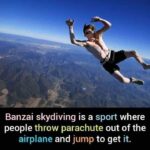 Banzai skydiving