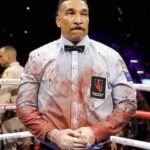 Boxing Referee covered with Blood