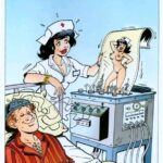 Dream Reading Machine - Nude Nurse cartoon