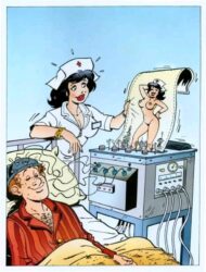 Dream Reading Machine - Nude Nurse cartoon