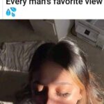 Every Man's Favorite View - On her knee for a blowjob