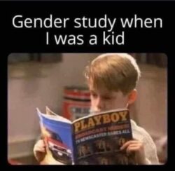Gender study when I was a kid - Playboy magazine