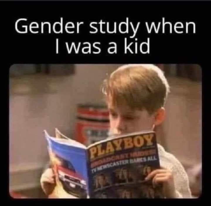 Gender study when I was a kid - Playboy magazine
