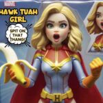 Hawk Tuah Girl superhero action figure
