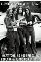 I Loved Chicks From The 1970s - No Tattoos, no nose rings, no koolaid hair, and no penises