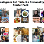 Instagram Girl 'Select a Personality' Starter Pack