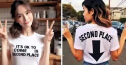 It's OK To Come In Second Place shirt (arrow pointing at ass)