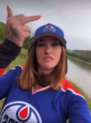 Oilers Boob Girl