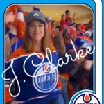 Oilers Fan Flash Tits Hockey Card