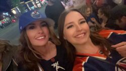 Oilers Girl Kait and Kirsten