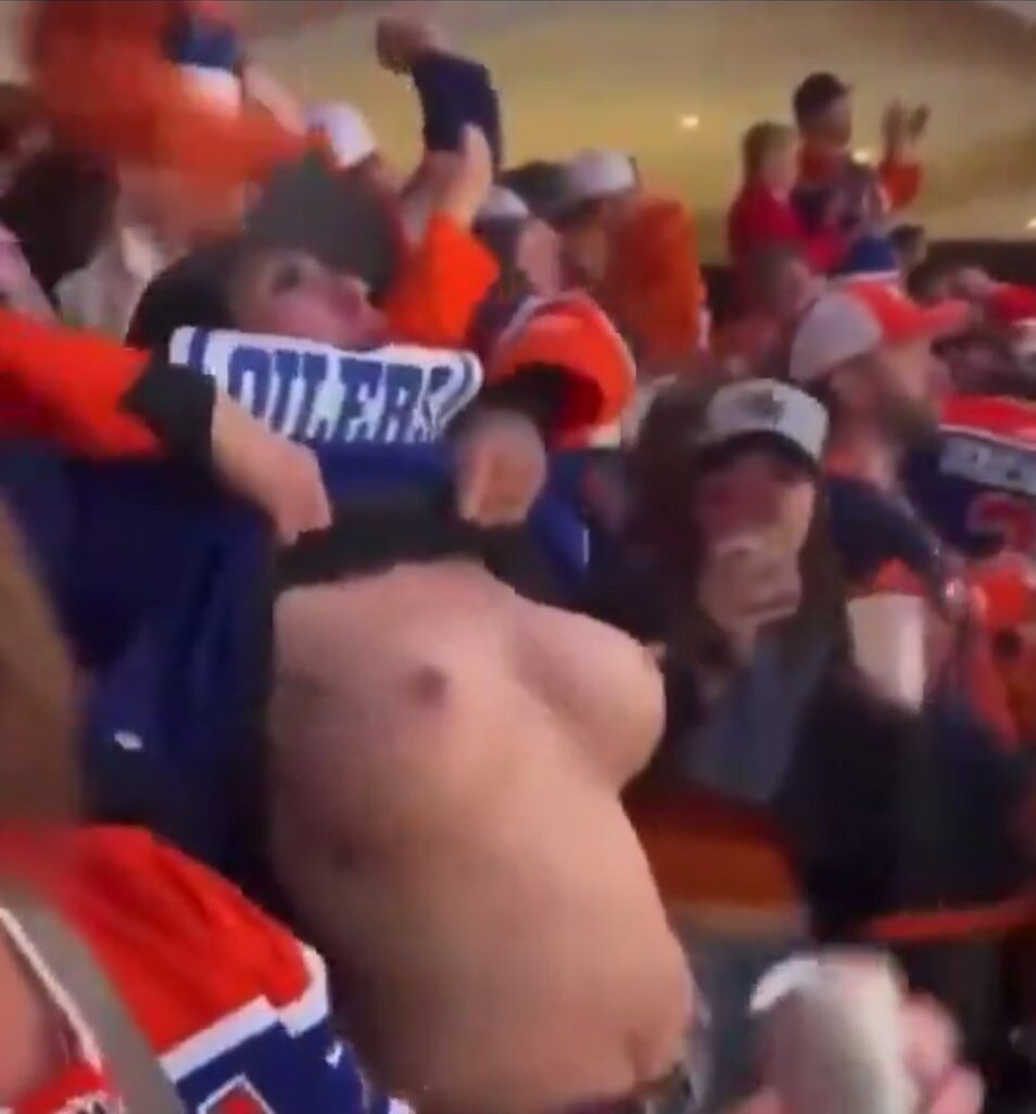 Oilers Girl Tits Flashing