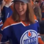 Oilers Tits Flashing Woman