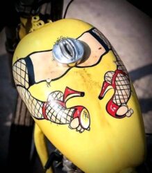 Pussy Open Legs Motorcycle Gas Tank