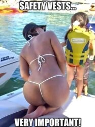 Safety Vests (hot mom in micro-bikini)