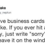 Save business cards of people you don't like