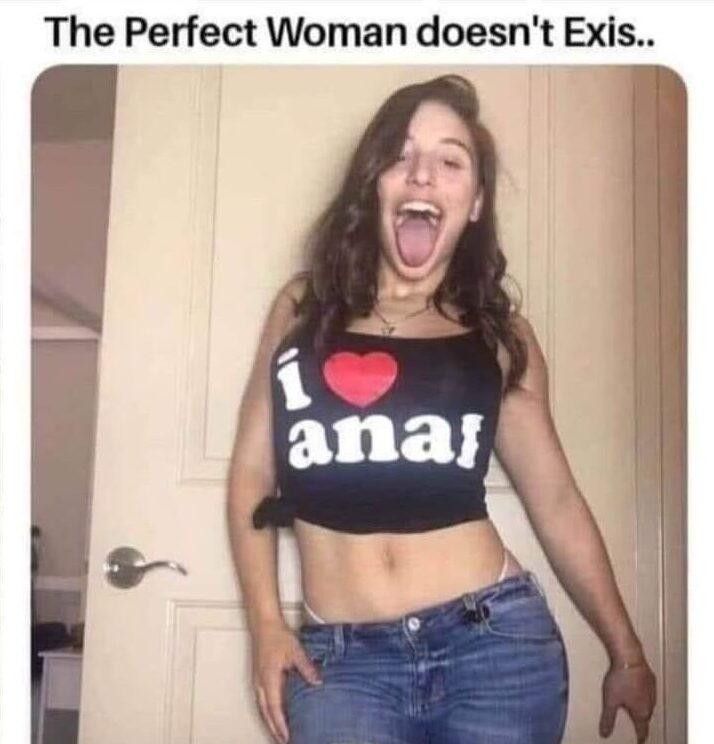 The Perfect Woman doesn't exis... i love anal shirt girl