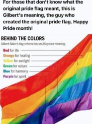 The original pride flag meaning Happy Pride month