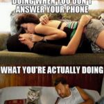 What She Thinks You're Doing When You Don't Answer Your Phone vs What You're Actually Doing