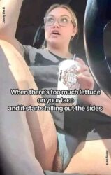 When there's too much lettuce on your taco a