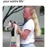When you're 100% committed to never getting laid in your entire life - World record Mullet