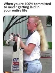 When you're 100% committed to never getting laid in your entire life - World record Mullet