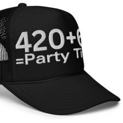 Alternative view of 420 + 69 = Party Time trucker hat (Embroidered)