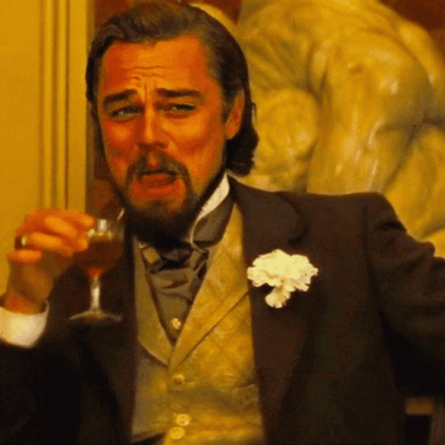 leonardo dicaprio laughing meme GIF