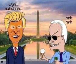 Beavis and Butthead - Trump and Biden meme