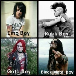 Emo Boy - Punk Boy - Goth Boy - Black Metal Boy