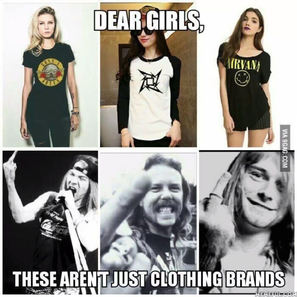 Guns N' Roses Metallica Nirvana Clothing Brands