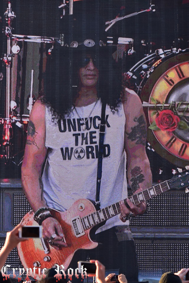 Guns N Roses Slash UNFUCK THE WORLD (Nuclear Radiation Symbol) Shirt
