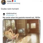 My uncle when his parents moved out 1970s meme