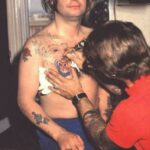 Ozzy Osbourne getting tattooed