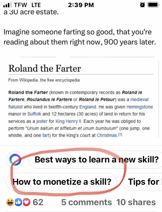 Roland the Farter - How to monetize a skill