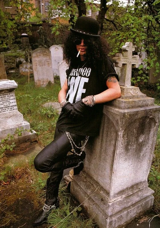 Slash cemetery pic GNR Guns N Roses
