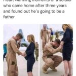Soldier who came home after 3 years and found out he's going to be a father