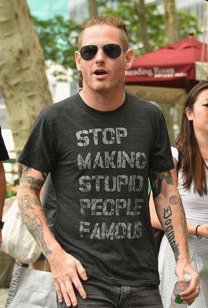 Stop Making Stupid People Famous shirt as worn by Corey Taylor