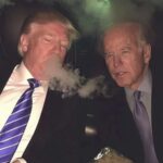 Trump and Biden caught smoking weed together