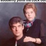 When the photographer suddenly pulls his cock out - surprised face family photo meme