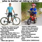 Who is better at riding a bike