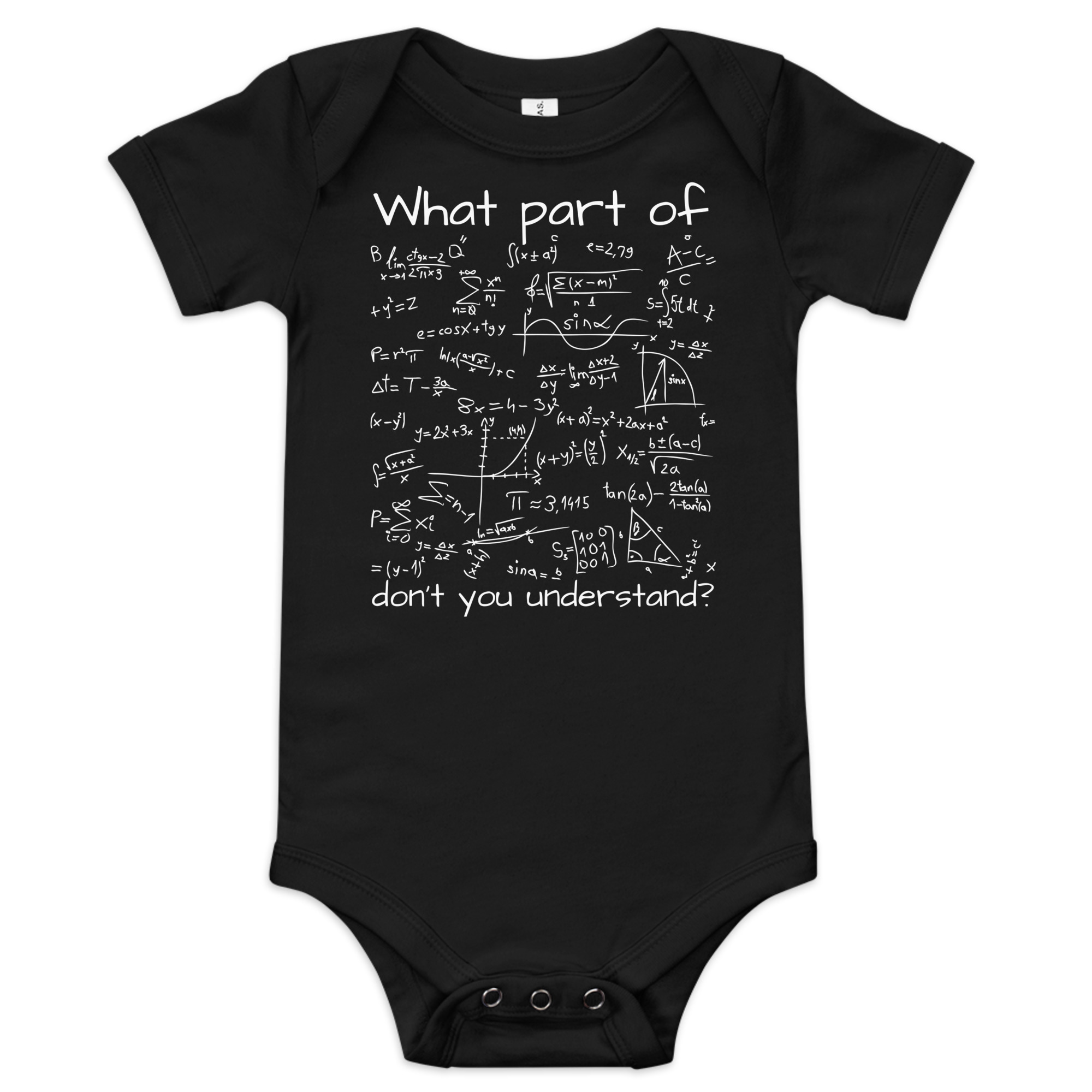 What Part Of (Math Equation) Don’t You Understand? Baby Onesie