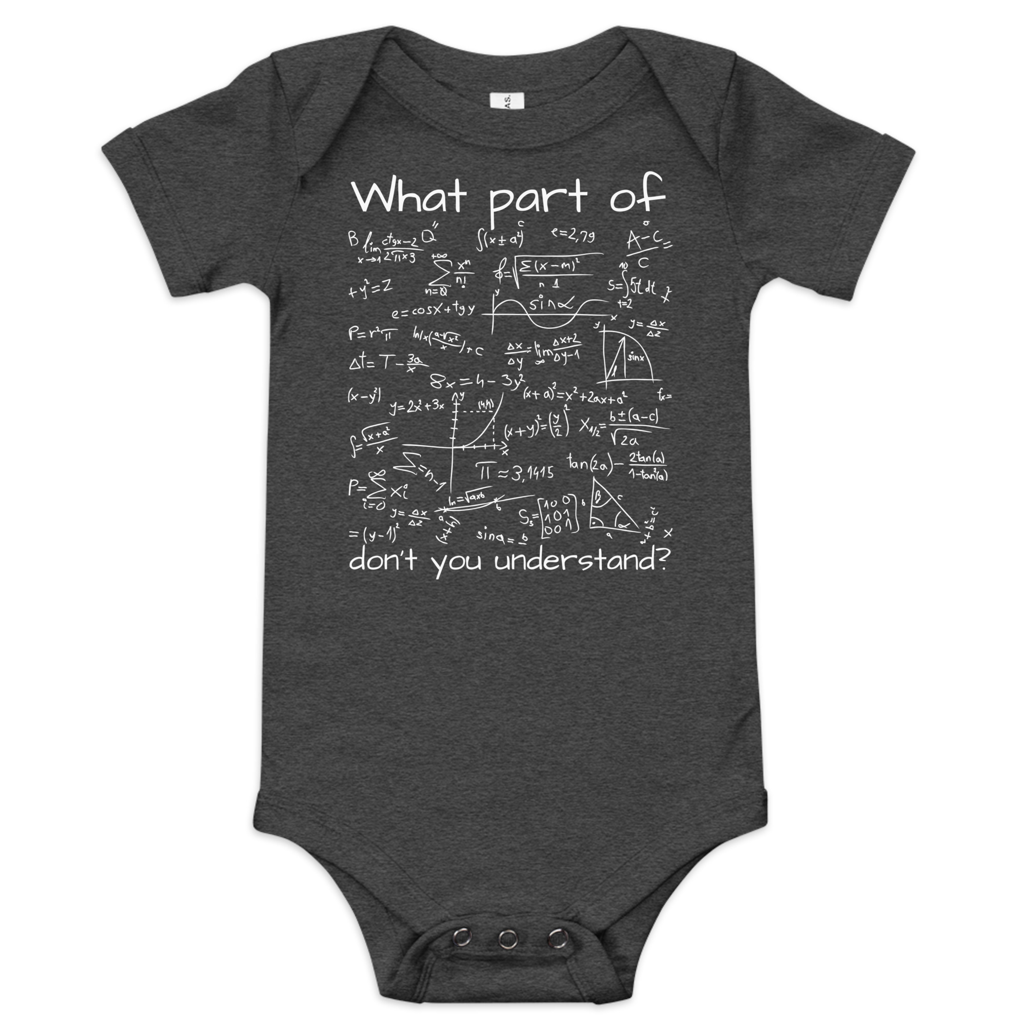 What Part Of (Math Equation) Don’t You Understand? Baby Onesie - Image 4