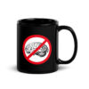 IDIOCRACY No Brain Symbol Black Coffee Mug