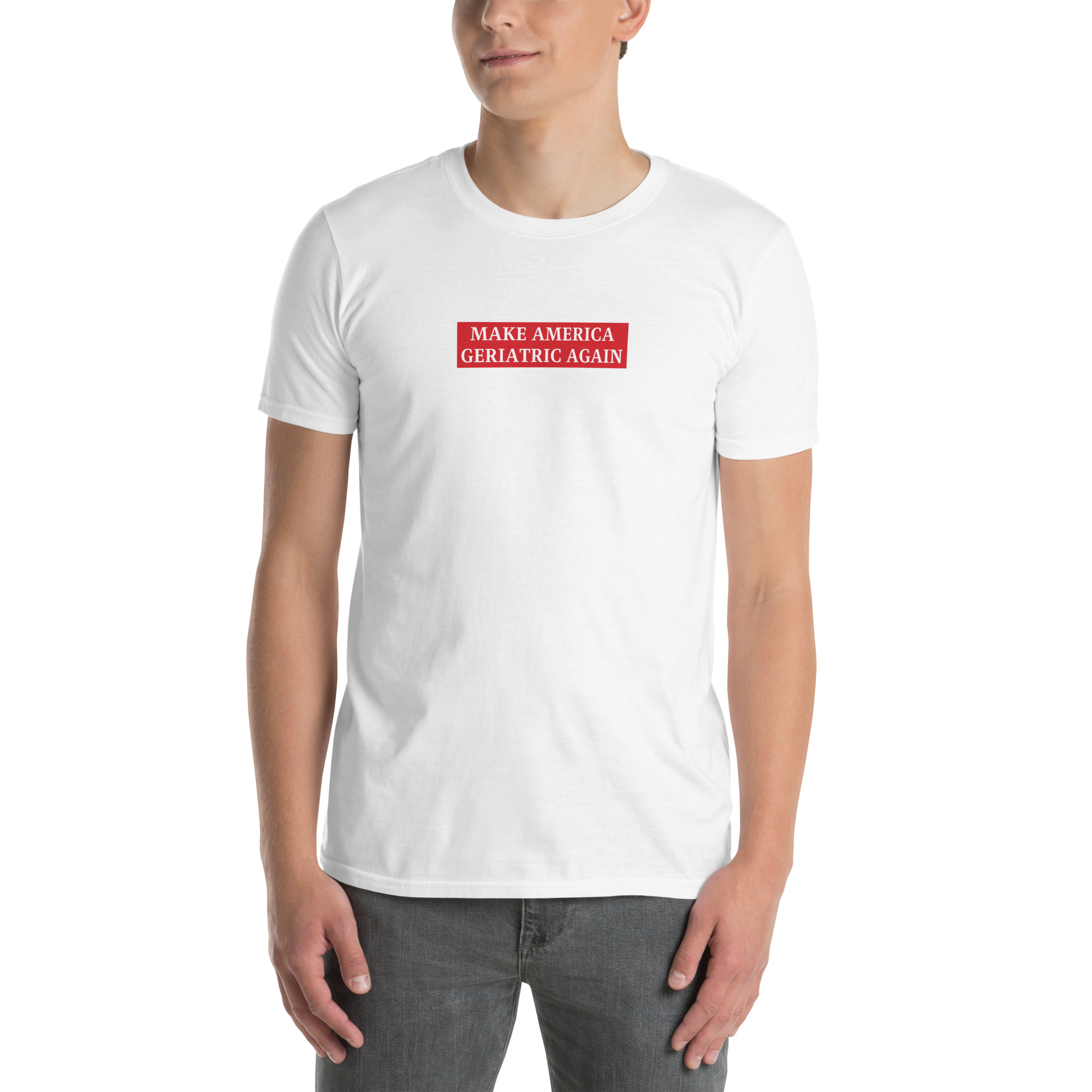 Make America Geriatric Again T-Shirt (Supreme style box logo) - Image 2