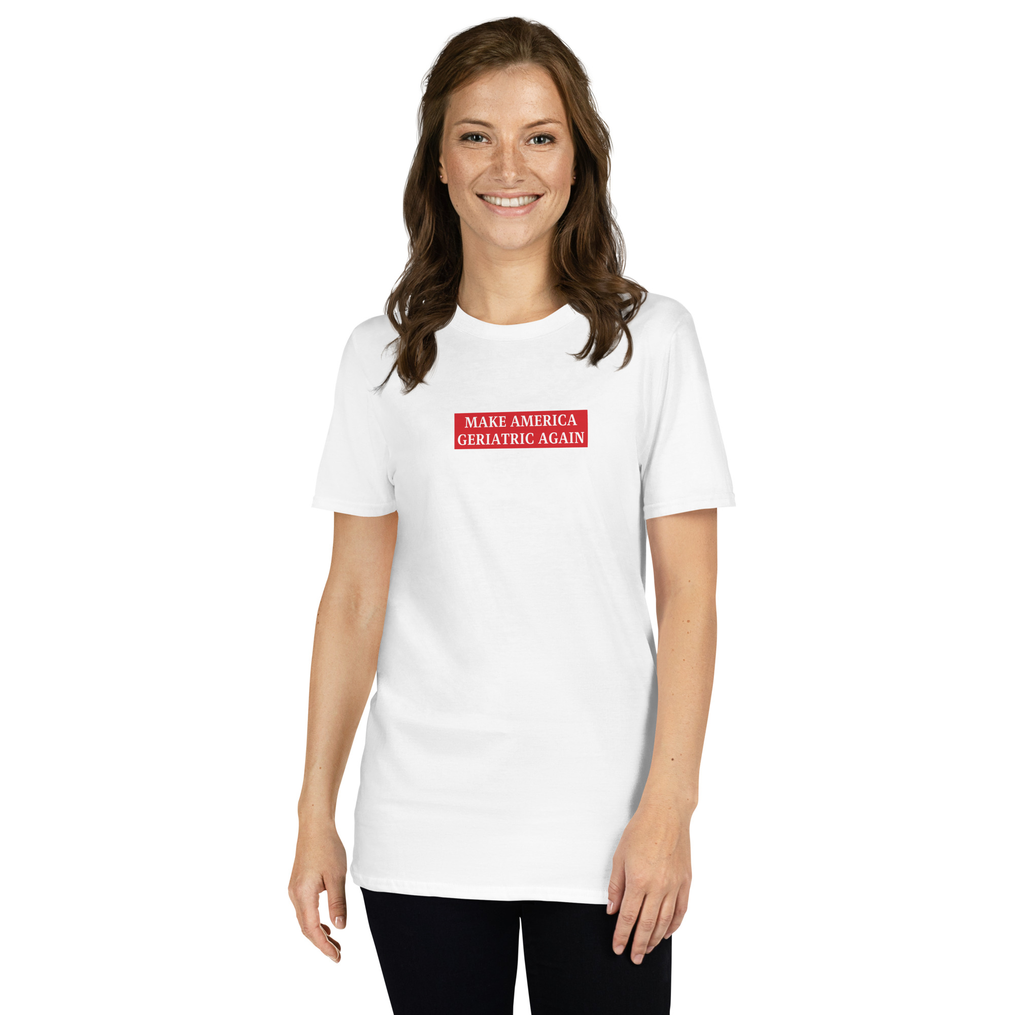 Make America Geriatric Again T-Shirt (Supreme style box logo) - Image 3