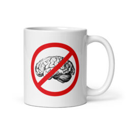 No Brain Symbol coffee mug