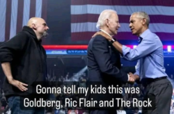 Gonna tell my kids this was Goldberg, Ric Flair and The Rock