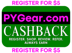 PYGear.com CASHBACK Register For $5