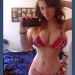 Southern Belle - Big Tits Confederate Flag bikini